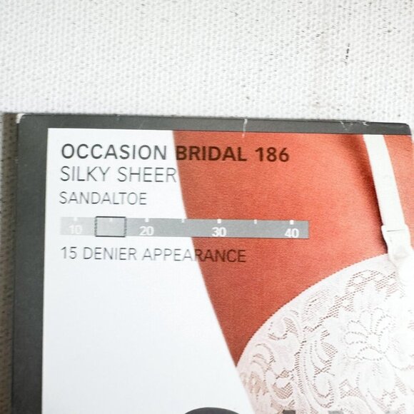 Givenchy Bridal Lace Stockings Silky Sheer Sandal Toe NUDE OS - Picture 2 of 5